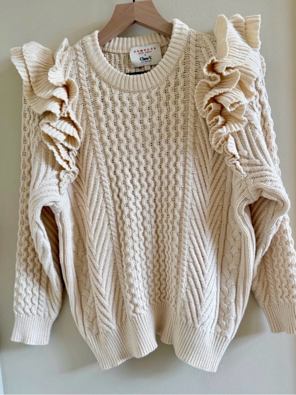 Clare V X Demylee Nora Pullover sweater - Natural original $275